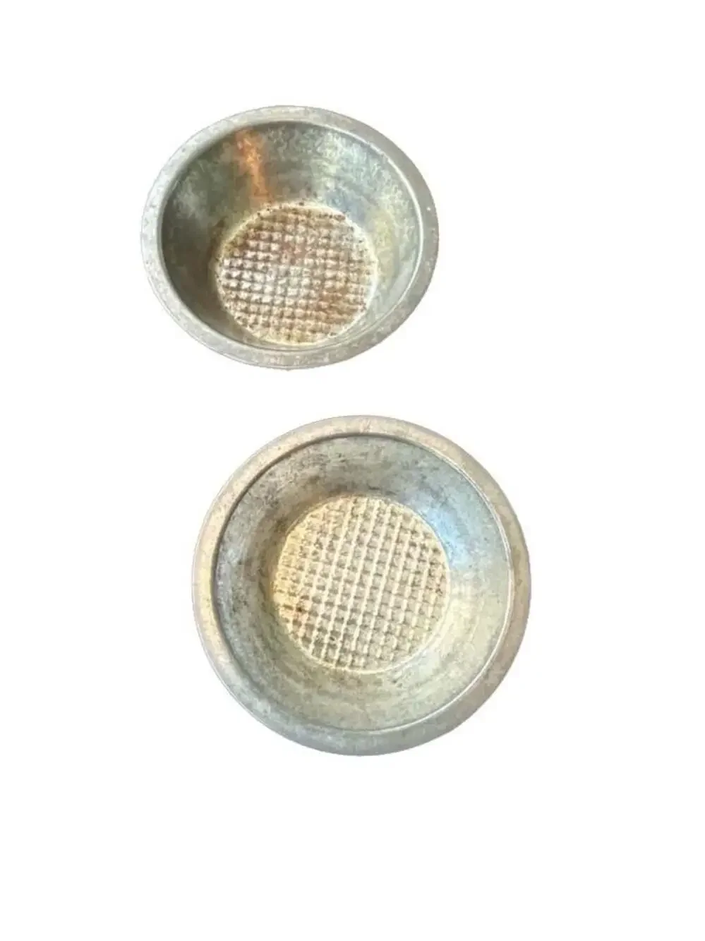 Set of 2 Mini 5” Vintage Ovenex Waffle Bottom Pie Pans